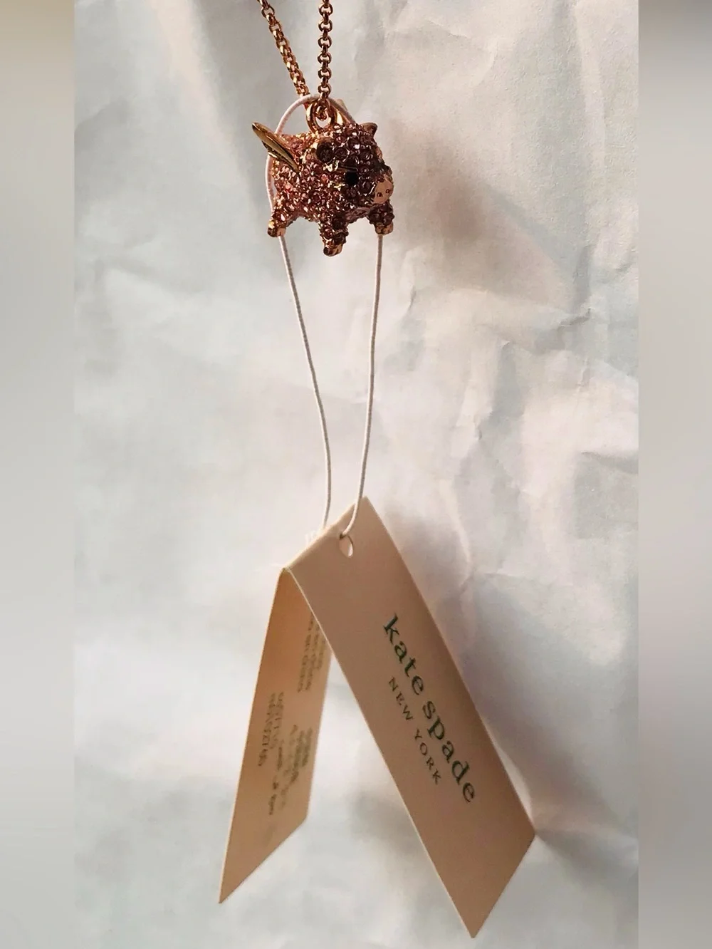 kate spade Rose Gold, When Pigs Fly Collection, Necklace and Bangle Set